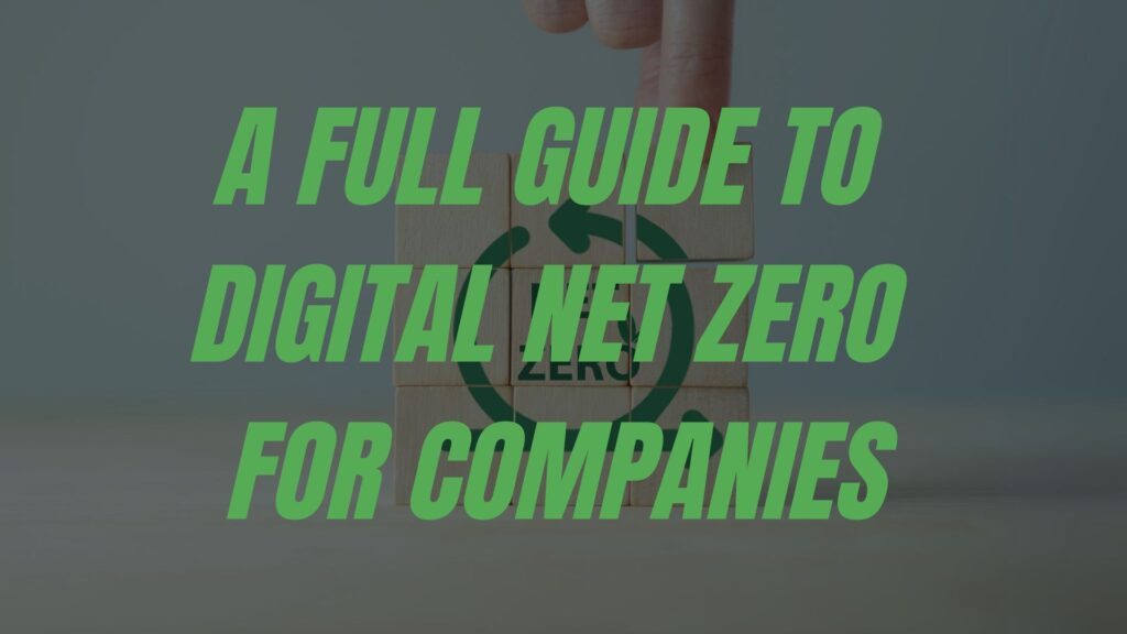 A full guide to digital net zero for companies