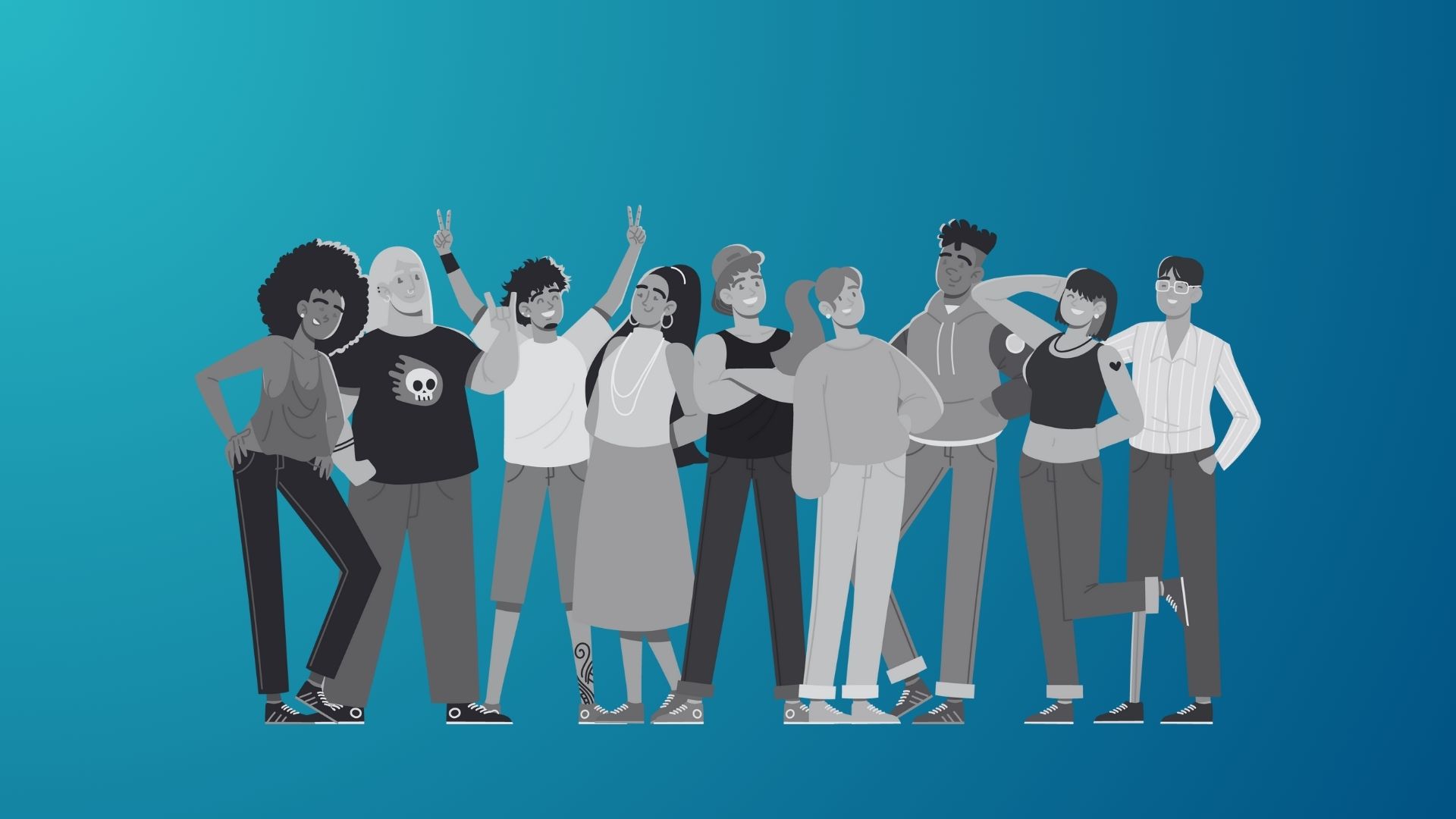 Diverse group of people standing together symbolizing CSR stakeholders and community engagement