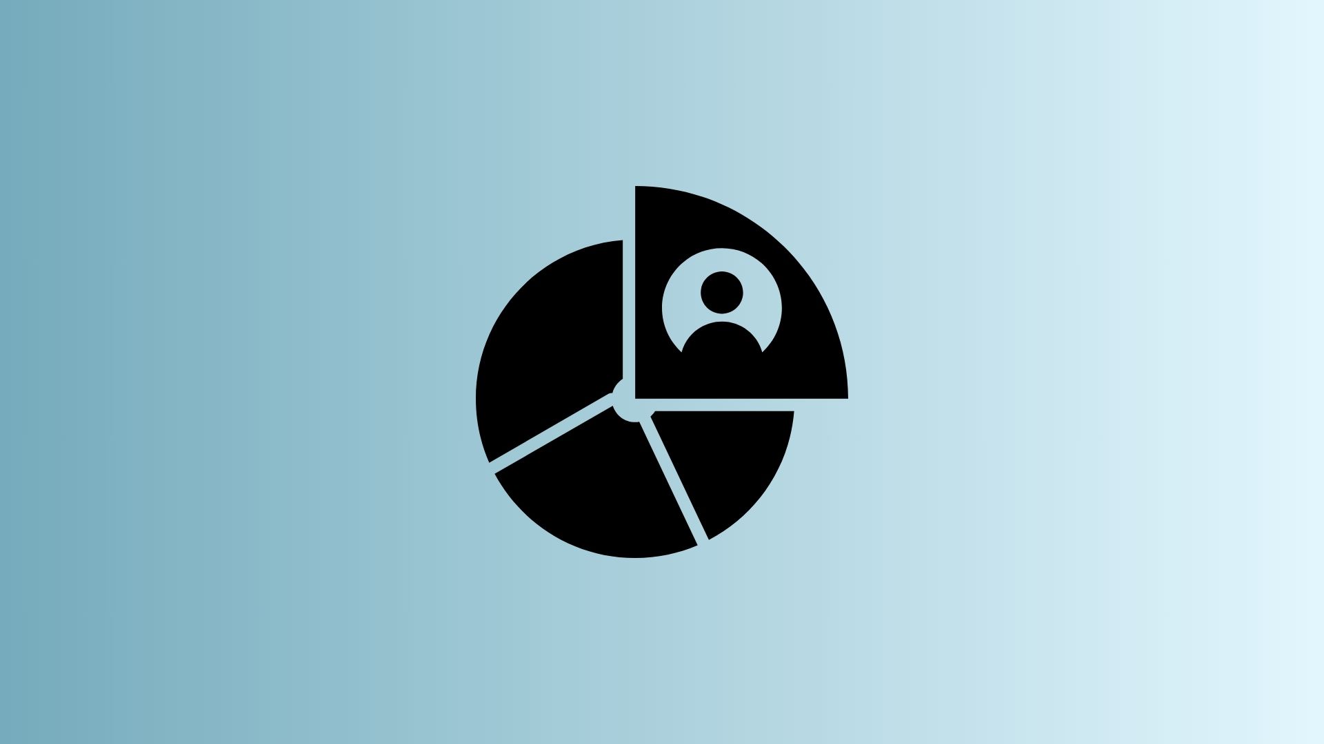 A pie chart with a segment separated